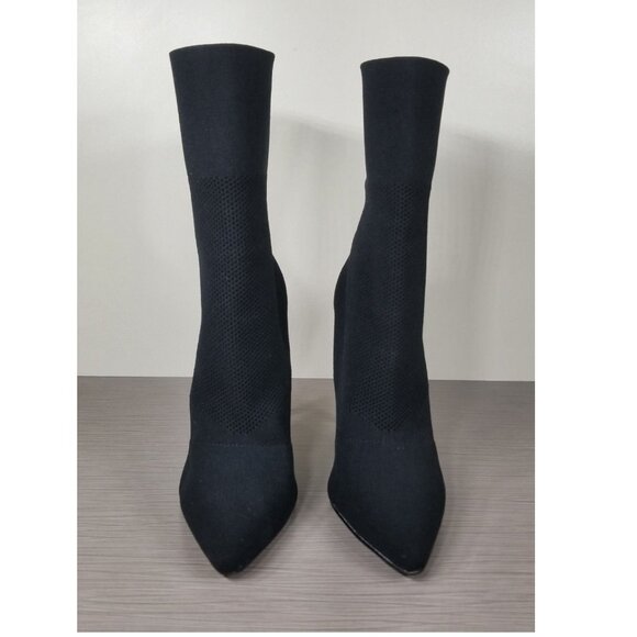 Steve Madden Century Knit Sock Stiletto Booties, Black, Women Size 9.5 M - Picture 2 of 11